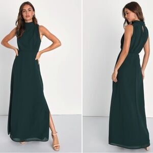 LULU's Special Event Wedding Bridesmaid Flowy Modest Chiffon Gown